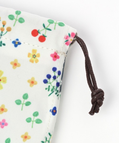 studio CLIP（スタディオクリップ）の「総柄巾着バッグ[ illustrated by AIKO FUKAWA ]（ボディバッグ/ウエストポーチ・レディース・オフホワイト/ブルー・FREE）」の12枚目の写真