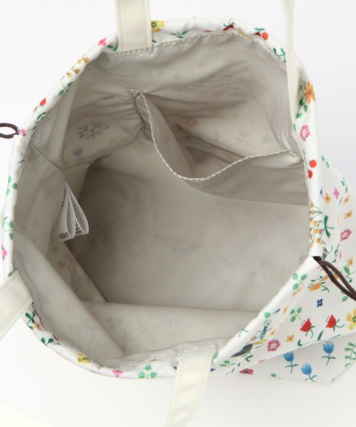 studio CLIP（スタディオクリップ）の「総柄巾着バッグ[ illustrated by AIKO FUKAWA ]（ボディバッグ/ウエストポーチ・レディース・オフホワイト/ブルー・FREE）」の13枚目の写真