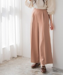 [低身長向け/高身長向けサイズ対応]高見えストレートワイドパンツ