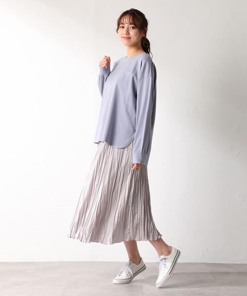 Honeys（ハニーズ）の「フォトプリントＴシャツ（Tシャツ/カットソー・レディース・オレンジ/サックスブルー/スミクロ/ホワイト系その他/オフホワイト・S/L/LL/M）」の8枚目の写真