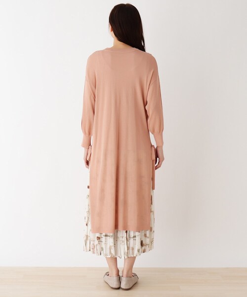 DRESKIP（ドレスキップ）の「◆【2点セット】シアーニットワンピース（ワンピース・レディース・ブラック/オフホワイト/サンドベージュ/ベビーピンク・02/03）」の7枚目の写真