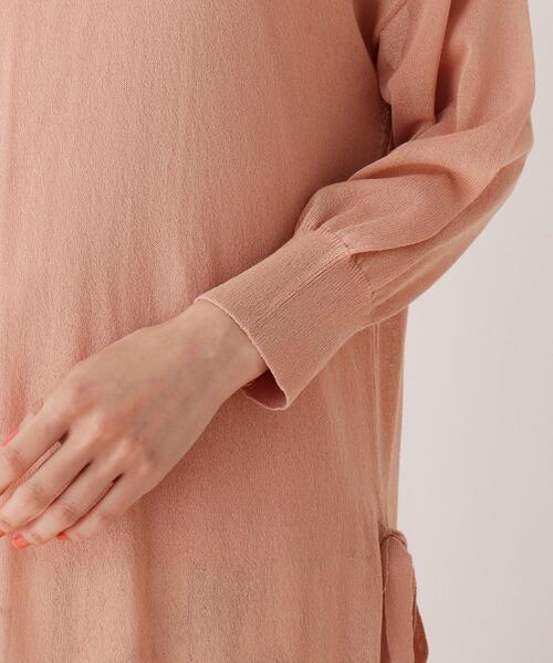 DRESKIP（ドレスキップ）の「◆【2点セット】シアーニットワンピース（ワンピース・レディース・ブラック/オフホワイト/サンドベージュ/ベビーピンク・02/03）」の9枚目の写真