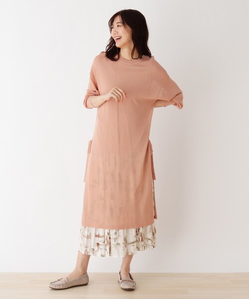 DRESKIP（ドレスキップ）の「◆【2点セット】シアーニットワンピース（ワンピース・レディース・ブラック/オフホワイト/サンドベージュ/ベビーピンク・02/03）」の15枚目の写真