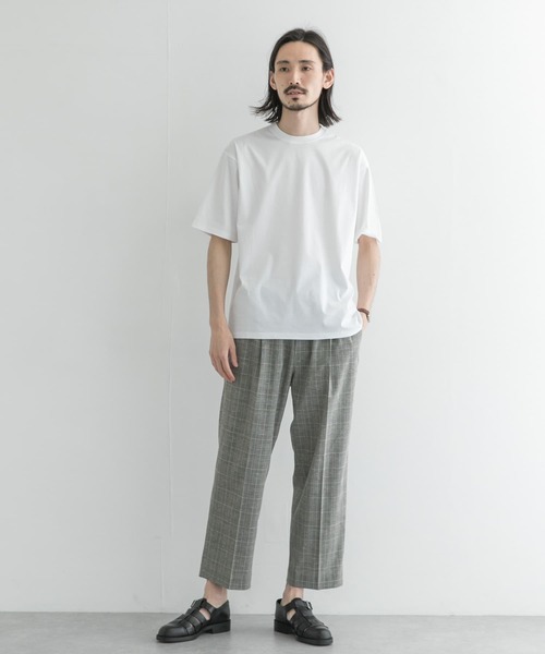 URBAN RESEARCH（アーバンリサーチ）の「60/強シルケットスムースTシャツ（Tシャツ/カットソー・メンズ・ホワイト/ブラック/ネイビー・SMALL/MEDIUM/LARGE）」の5枚目の写真