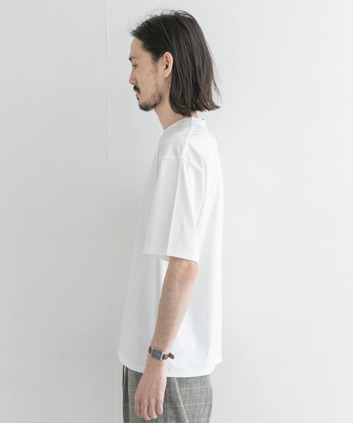 URBAN RESEARCH（アーバンリサーチ）の「60/強シルケットスムースTシャツ（Tシャツ/カットソー・メンズ・ホワイト/ブラック/ネイビー・SMALL/MEDIUM/LARGE）」の9枚目の写真