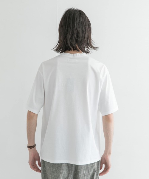 URBAN RESEARCH（アーバンリサーチ）の「60/強シルケットスムースTシャツ（Tシャツ/カットソー・メンズ・ホワイト/ブラック/ネイビー・SMALL/MEDIUM/LARGE）」の7枚目の写真