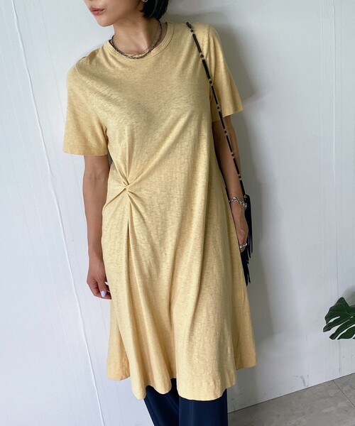 JET(ジェット)の「◆【ウォッシャブル】コットン天竺ツイストデザインワンピース(ワンピース・レディース・ホワイト/レモンイエロー/ブラック・04/06)」の6枚目の写真