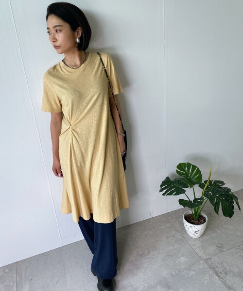 JET(ジェット)の「◆【ウォッシャブル】コットン天竺ツイストデザインワンピース(ワンピース・レディース・ホワイト/レモンイエロー/ブラック・04/06)」の10枚目の写真