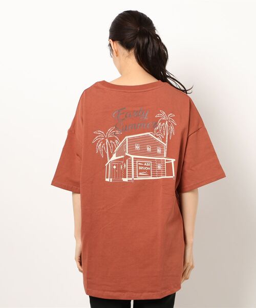 RAG MACHINE（ラグマシーン）の「【RAG MACHINE】イラストプリントＴシャツ（Tシャツ/カットソー・レディース・ライトグレー/オレンジ/オフホワイト・L/M）」の5枚目の写真