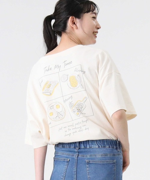 RAG MACHINE（ラグマシーン）の「【RAG MACHINE】イラストプリントＴシャツ（Tシャツ/カットソー・レディース・ライトグレー/オレンジ/オフホワイト・L/M）」の12枚目の写真