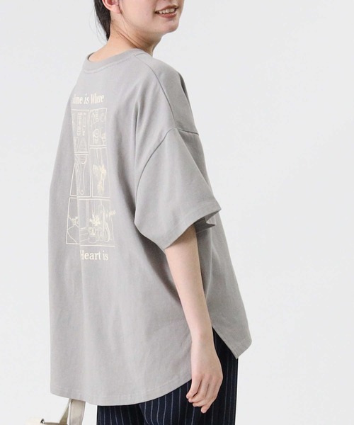 RAG MACHINE（ラグマシーン）の「【RAG MACHINE】イラストプリントＴシャツ（Tシャツ/カットソー・レディース・ライトグレー/オレンジ/オフホワイト・L/M）」の17枚目の写真