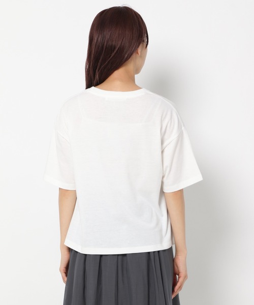 mysty woman（ミスティウーマン）の「デザインロゴTシャツ 947456（Tシャツ/カットソー・レディース・チャコールグレー/オフホワイト/ライム・FREE）」の19枚目の写真