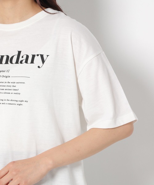 mysty woman（ミスティウーマン）の「デザインロゴTシャツ 947456（Tシャツ/カットソー・レディース・チャコールグレー/オフホワイト/ライム・FREE）」の17枚目の写真