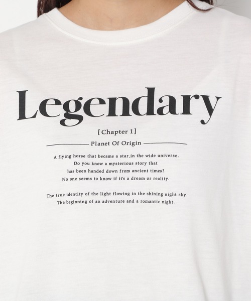 mysty woman（ミスティウーマン）の「デザインロゴTシャツ 947456（Tシャツ/カットソー・レディース・チャコールグレー/オフホワイト/ライム・FREE）」の13枚目の写真