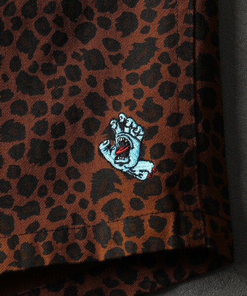FREAK'S STORE（フリークスストア）の「WEB限定 SANTA CRUZ/サンタクルーズ 別注 SK8 スケーターショーツ/セットアップ対応/レオパード柄（チノパンツ・メンズ・ブラック/ベージュ/サックスブルー/グレー系その他/ブラウン系その他/グレー系その他2・SMALL/MEDIUM/LARGE）」の18枚目の写真