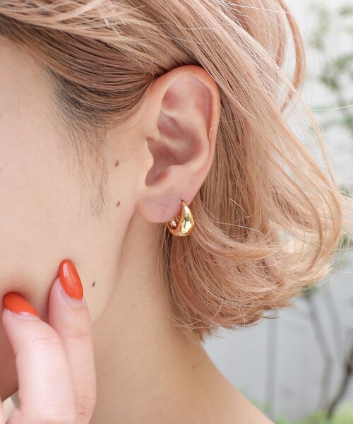 FREAK'S STORE(フリークスストア)の「【WEB限定】キャッチレスフープピアス(ピアス(両耳用)・レディース・シルバー/ゴールド/その他9・フリ-)」の12枚目の写真