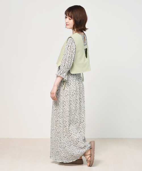 RETRO GIRL（レトロガール）の「【セットアイテム】ビスチェSETプリーツワンピ（ワンピース・レディース・ブラック/ブルー/ホワイト系その他・FREE）」の4枚目の写真