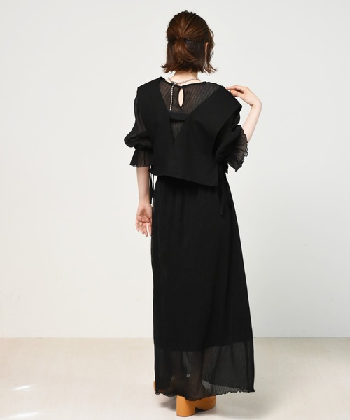 RETRO GIRL（レトロガール）の「【セットアイテム】ビスチェSETプリーツワンピ（ワンピース・レディース・ブラック/ブルー/ホワイト系その他・FREE）」の11枚目の写真