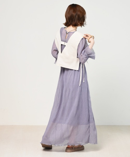 RETRO GIRL（レトロガール）の「【セットアイテム】ビスチェSETプリーツワンピ（ワンピース・レディース・ブラック/ブルー/ホワイト系その他・FREE）」の16枚目の写真