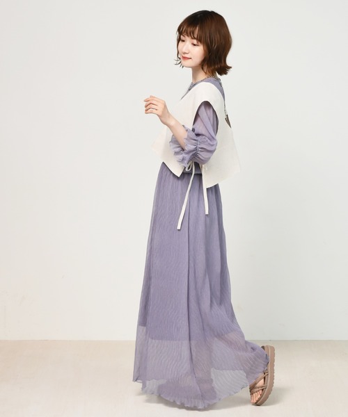 RETRO GIRL（レトロガール）の「【セットアイテム】ビスチェSETプリーツワンピ（ワンピース・レディース・ブラック/ブルー/ホワイト系その他・FREE）」の17枚目の写真