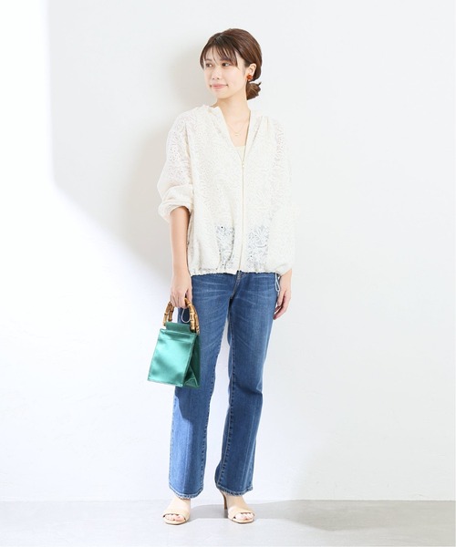 La TOTALITE（ラトータリテ）の「レース ブルゾン◆【手洗い可能】（ブルゾン・レディース・ホワイト/ブラック・FREE）」の7枚目の写真