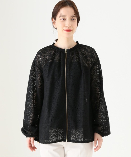 La TOTALITE（ラトータリテ）の「レース ブルゾン◆【手洗い可能】（ブルゾン・レディース・ホワイト/ブラック・FREE）」の15枚目の写真