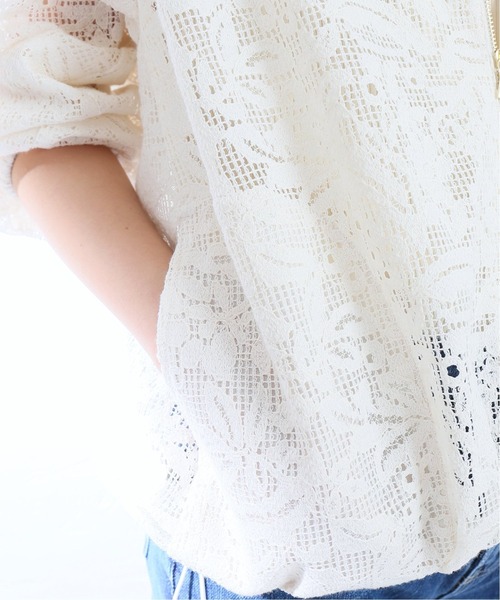 La TOTALITE（ラトータリテ）の「レース ブルゾン◆【手洗い可能】（ブルゾン・レディース・ホワイト/ブラック・FREE）」の6枚目の写真