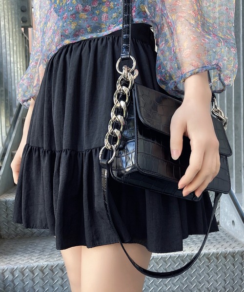 Figments（フィグメンツ）の「クロコ柄2WAYショルダーバッグ（ショルダーバッグ・レディース・ブラック・FREE）」の2枚目の写真