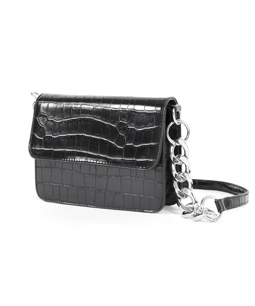 Figments（フィグメンツ）の「クロコ柄2WAYショルダーバッグ（ショルダーバッグ・レディース・ブラック・FREE）」の5枚目の写真