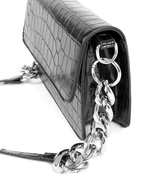 Figments（フィグメンツ）の「クロコ柄2WAYショルダーバッグ（ショルダーバッグ・レディース・ブラック・FREE）」の7枚目の写真