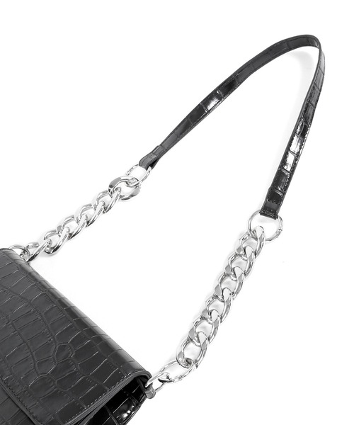 Figments（フィグメンツ）の「クロコ柄2WAYショルダーバッグ（ショルダーバッグ・レディース・ブラック・FREE）」の8枚目の写真