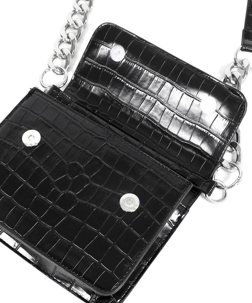 Figments（フィグメンツ）の「クロコ柄2WAYショルダーバッグ（ショルダーバッグ・レディース・ブラック・FREE）」の10枚目の写真