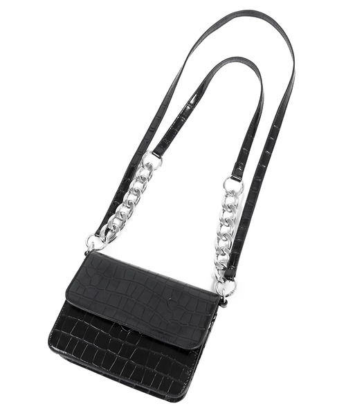 Figments（フィグメンツ）の「クロコ柄2WAYショルダーバッグ（ショルダーバッグ・レディース・ブラック・FREE）」の14枚目の写真