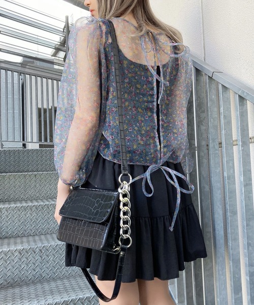 Figments（フィグメンツ）の「クロコ柄2WAYショルダーバッグ（ショルダーバッグ・レディース・ブラック・FREE）」の4枚目の写真