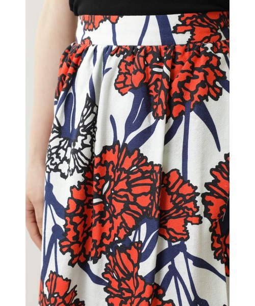 mici(ミチ)の「(mici)フラワープリントロングスカート(スカート・レディース・ブラウン/オレンジ・SMALL/MEDIUM)」の3枚目の写真