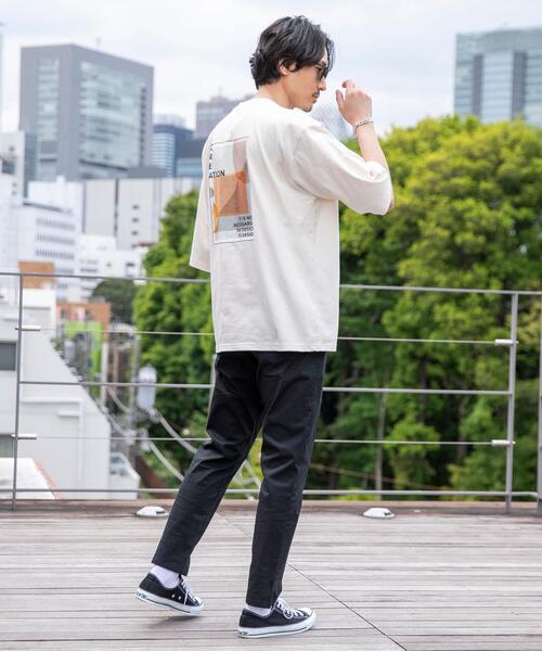 coen(コーエン)の「アートバックプリントハーフスリーブTシャツ(Tシャツ/カットソー・メンズ・ライトグレー/オフホワイト/ライム・X-LARGE/MEDIUM/LARGE/SMALL)」の7枚目の写真