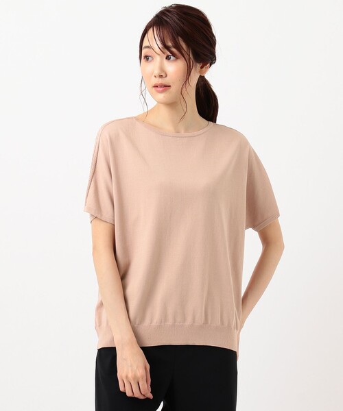 J.PRESS(ジェイプレス)の「【UVカット・洗える】Functional Cotton Blend 袖レース ニット(ニット/セーター・レディース・ピンク系/ターコイズブルー系/ベージュ系/ネイビー系・MEDIUM/LARGE)」の18枚目の写真