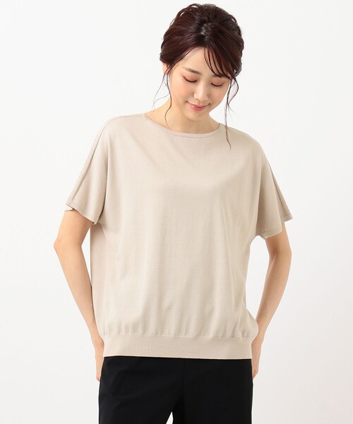 J.PRESS(ジェイプレス)の「【UVカット・洗える】Functional Cotton Blend 袖レース ニット(ニット/セーター・レディース・ピンク系/ターコイズブルー系/ベージュ系/ネイビー系・MEDIUM/LARGE)」の16枚目の写真