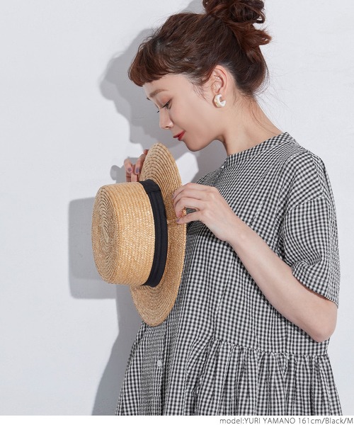 coca(coca)(コカ)の「ギンガムチェックシャツワンピース(ワンピース・レディース・ブラック・M/L)」の3枚目の写真