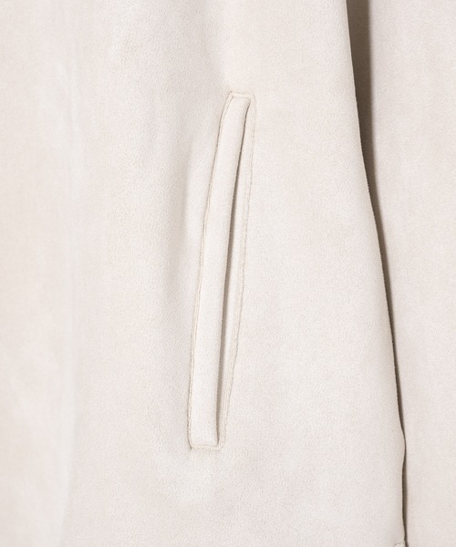 CASPER JOHN（キャスパージョン）の「Boa Bonding Suede High-neck Hoodie/ボアボンディングスウェードハイネックパーカー（パーカー・メンズ・チャコールグレー/ベージュ・SMALL/MEDIUM/LARGE）」の21枚目の写真