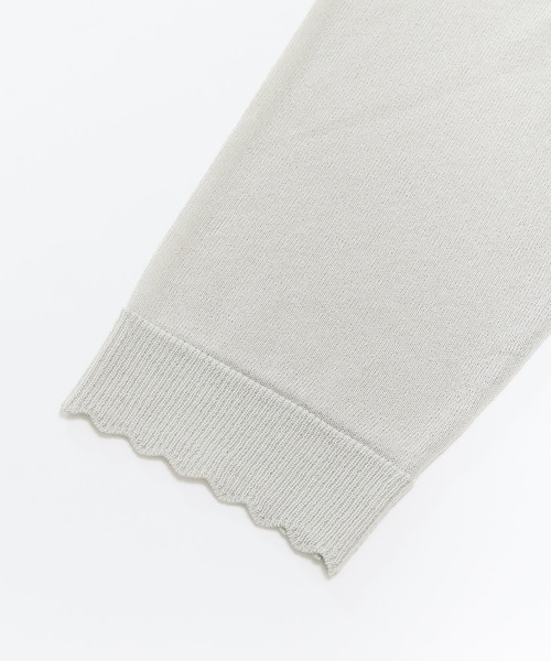 AS KNOW AS de base(アズノゥアズドゥバズ)の「スカラレース&ニットカーディガン(カーディガン/ボレロ・レディース・グレー/オフホワイト/ラベンダー・FREE)」の16枚目の写真