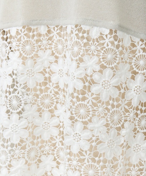 AS KNOW AS de base(アズノゥアズドゥバズ)の「スカラレース&ニットカーディガン(カーディガン/ボレロ・レディース・グレー/オフホワイト/ラベンダー・FREE)」の17枚目の写真