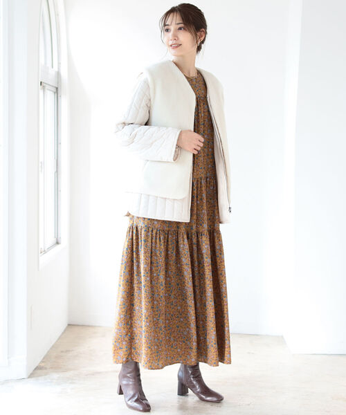 B:MING by BEAMS(ビーミングバイビームス)の「B:MING by BEAMS / 3WAY ボア Vネック キルト ブルゾン 21AW(ブルゾン・レディース・ブラック/オフホワイト・SMALL/MEDIUM)」の8枚目の写真