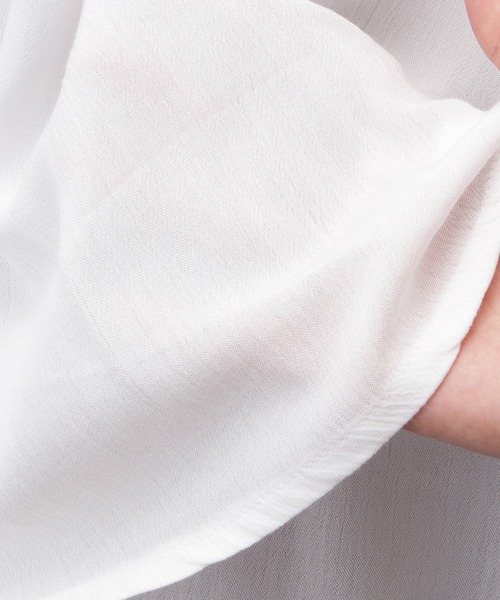 NAVY（ネイビー）の「やわらかく着心地の良い長袖刺繍ブラウス（シャツ/ブラウス・レディース・ホワイト・M/L）」の4枚目の写真