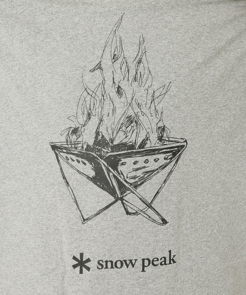 Snow Peak（スノーピーク）の「【Snow Peak×relume / スノーピーク】別注 Camp Fire プリントTシャツ（Tシャツ/カットソー・メンズ・グレー/カーキ/ホワイト・S/M/L）」の19枚目の写真