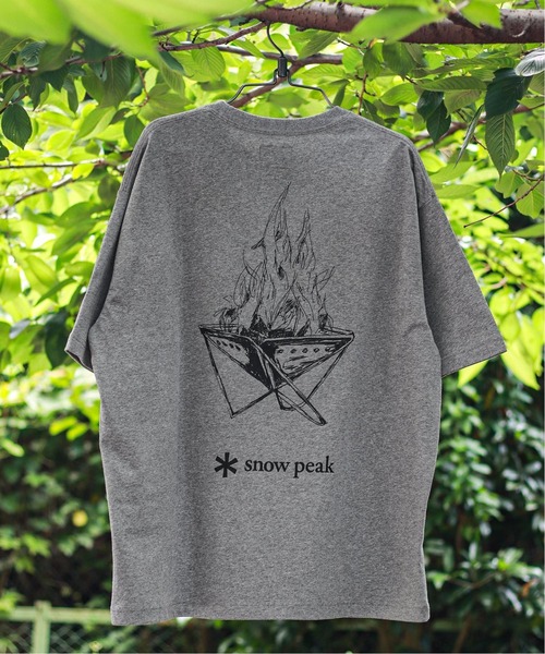 Snow Peak（スノーピーク）の「【Snow Peak×relume / スノーピーク】別注 Camp Fire プリントTシャツ（Tシャツ/カットソー・メンズ・グレー/カーキ/ホワイト・S/M/L）」の11枚目の写真
