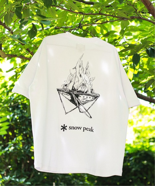 Snow Peak（スノーピーク）の「【Snow Peak×relume / スノーピーク】別注 Camp Fire プリントTシャツ（Tシャツ/カットソー・メンズ・グレー/カーキ/ホワイト・S/M/L）」の6枚目の写真