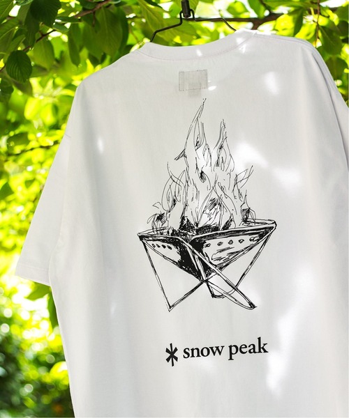 Snow Peak（スノーピーク）の「【Snow Peak×relume / スノーピーク】別注 Camp Fire プリントTシャツ（Tシャツ/カットソー・メンズ・グレー/カーキ/ホワイト・S/M/L）」の8枚目の写真