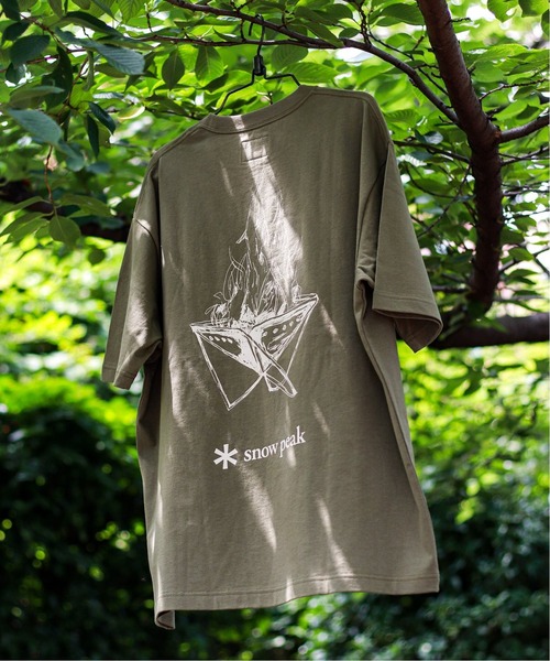 Snow Peak（スノーピーク）の「【Snow Peak×relume / スノーピーク】別注 Camp Fire プリントTシャツ（Tシャツ/カットソー・メンズ・グレー/カーキ/ホワイト・S/M/L）」の12枚目の写真