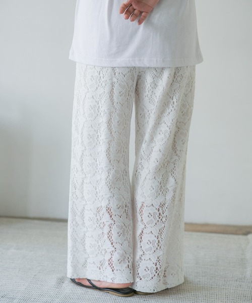 ITEMS URBANRESEARCH（アイテムズ アーバンリサーチ）の「柄編みレースパンツ（その他パンツ・レディース・オフホワイト/チャコールグレー/グレー系その他・FREE）」の10枚目の写真